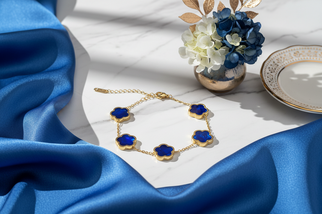 Lucky Five-Leaf Stainless Steel Bracelet